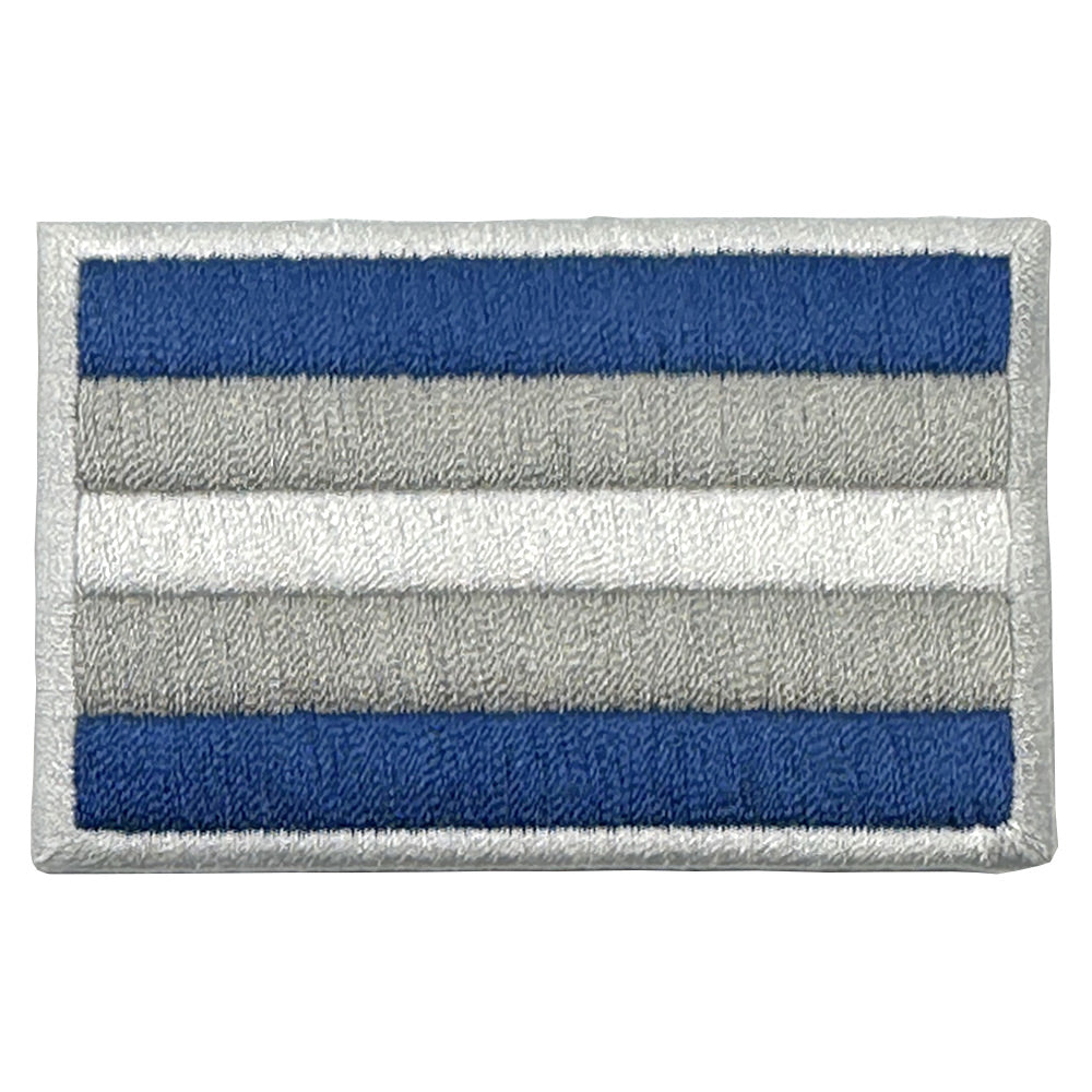 Grey Aroace Flag Rectangular Embroidered Iron-On Patch
