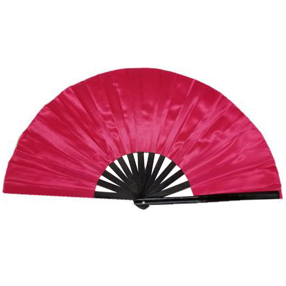 Pink Cloth Cracking Fan - Large 33cm