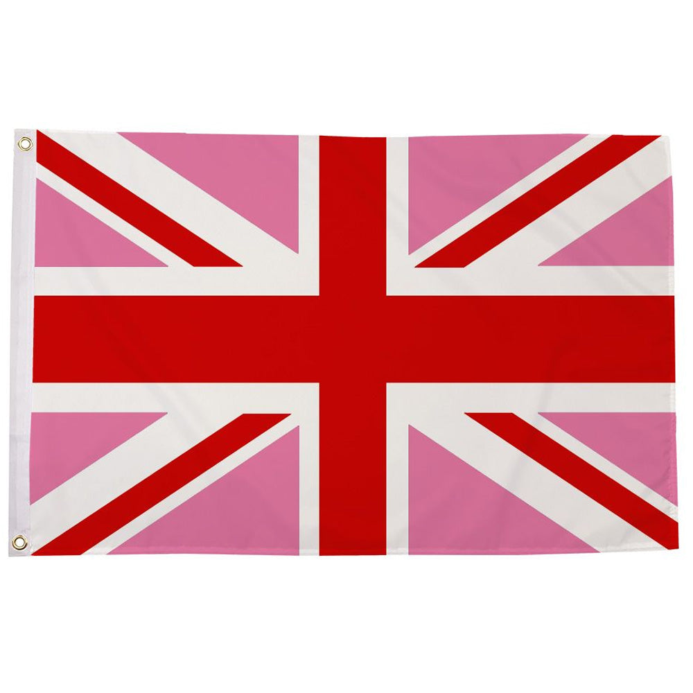 Pink Union Jack Flag (3ft x 2ft Premium)