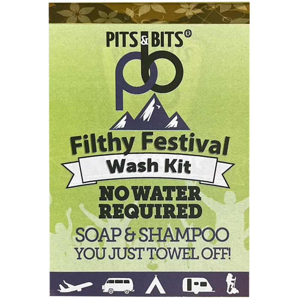 Pits & Bits Filthy Festival Wash Kit - No Water Required