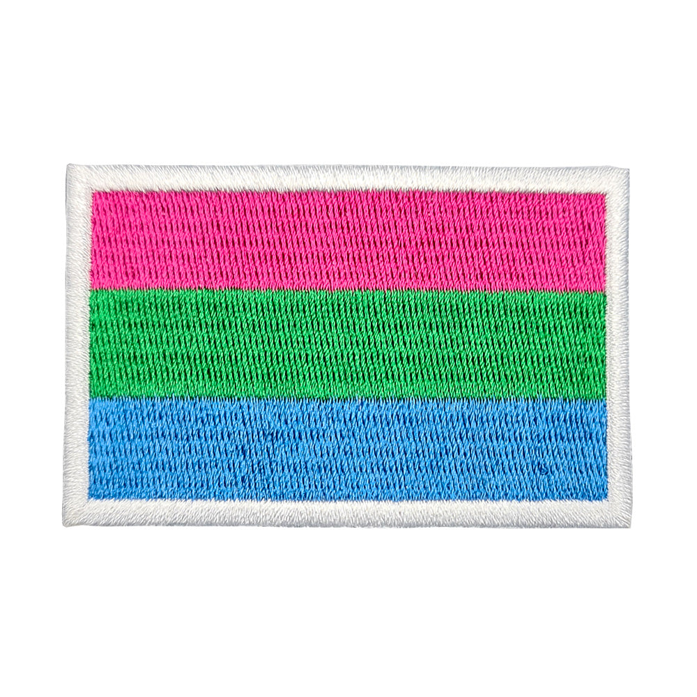 Polysexual Flag Rectangular Embroidered Iron-On Patch