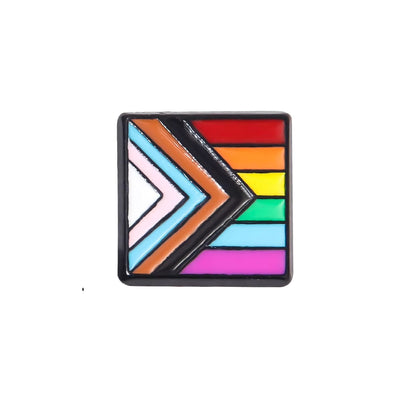 Mini Square Lapel Pin - Progress Pride
