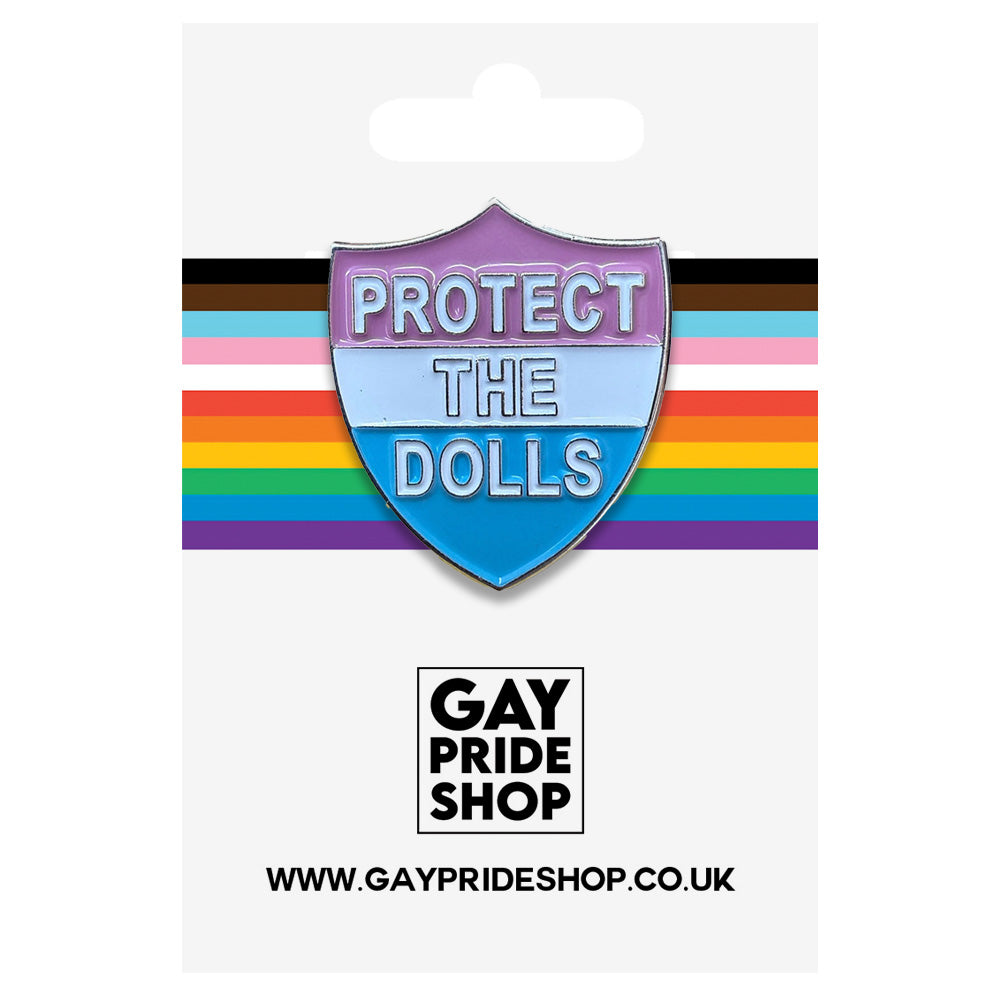 Protect The Dolls (Shield Shape) - Metal Lapel Pin