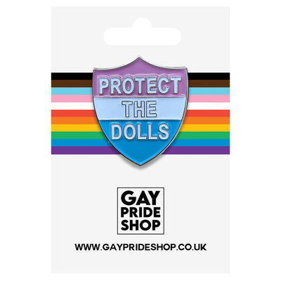 Protect The Dolls (Shield Shape) - Metal Lapel Pin