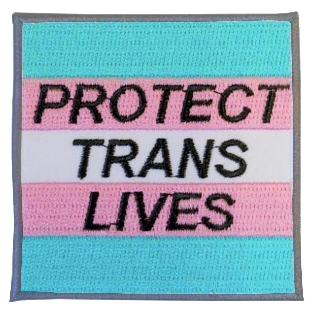 Protect Trans Lives Embroidered Iron-On Patch