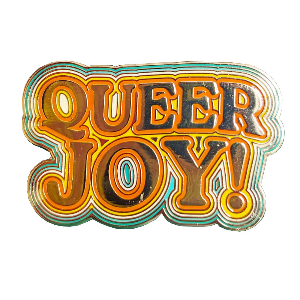 Queer Joy (Metallic Gold) Enamel Pin