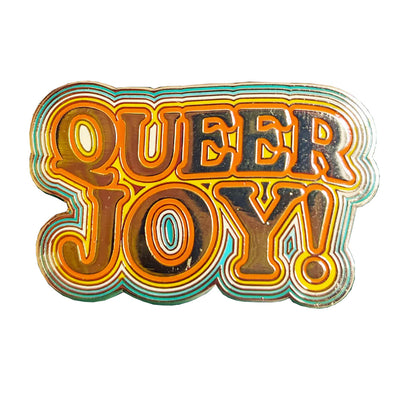 Queer Joy (Metallic Gold) Enamel Pin