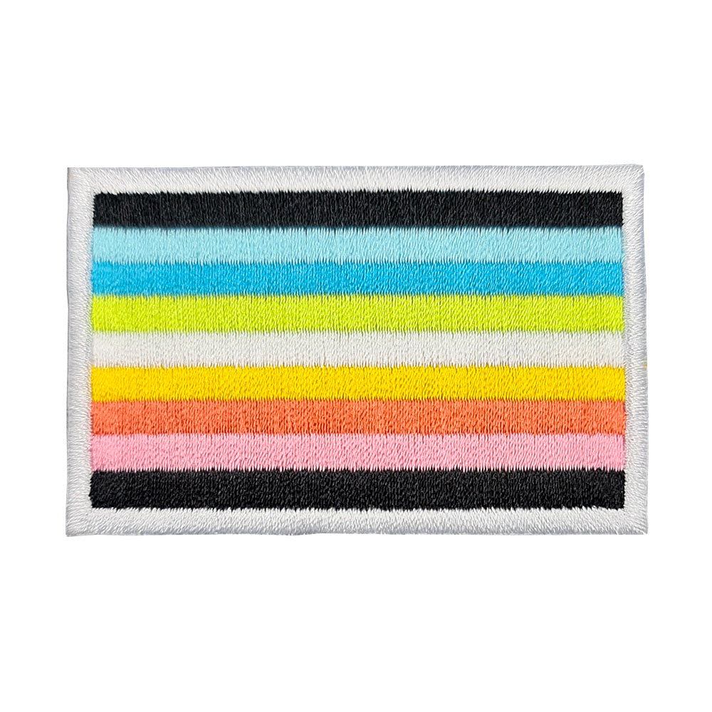 Queer Pride Flag Rectangular Embroidered Iron-On Festival Patch