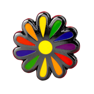 Gay Pride Rainbow Daisy Enamel Pin