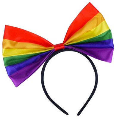 Gay Pride Rainbow Giant Bow Headband