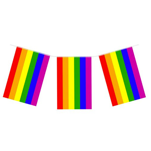 Gay Pride Rainbow Flag PVC Bunting (10m) – www.gayprideshop.co.uk