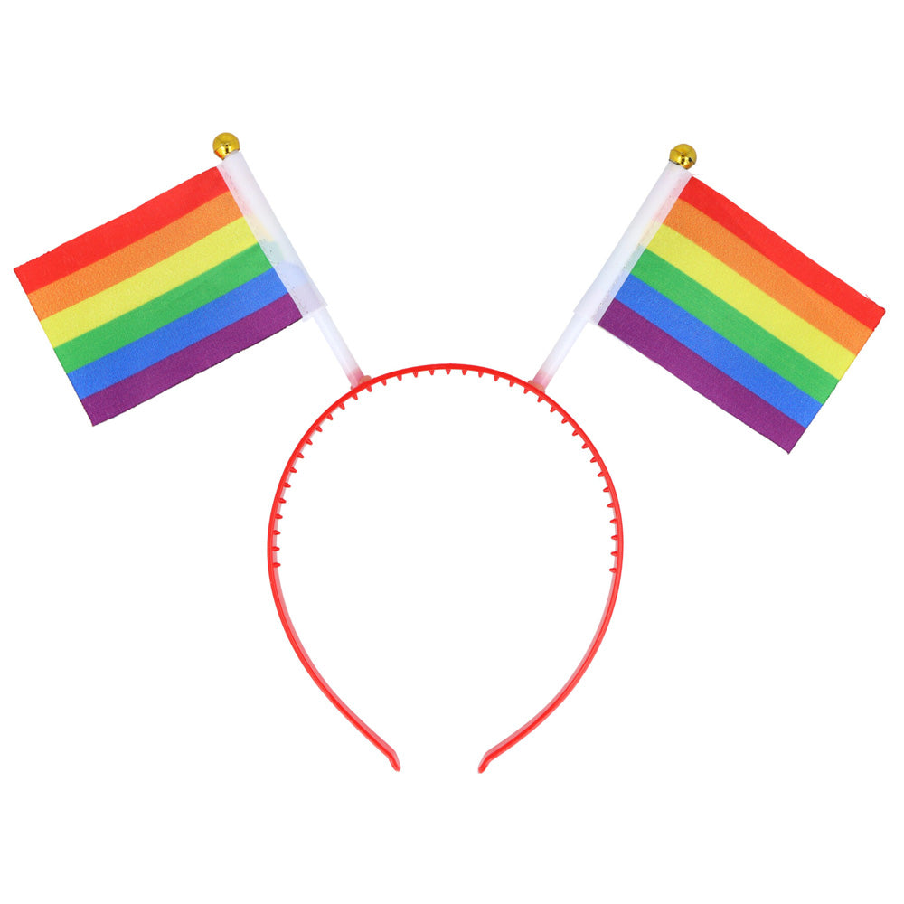 Gay Pride Rainbow Flag Headband Boppers