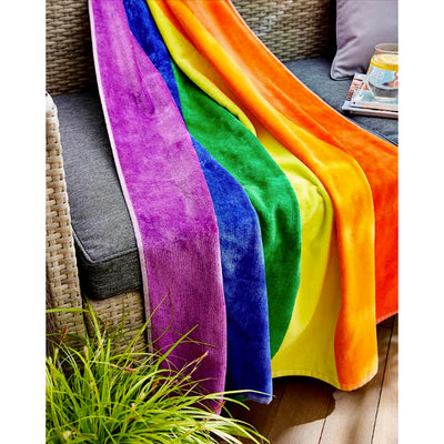 Jumbo Sized Cotton Beach/Bath Towel - Gay Pride Rainbow Flag