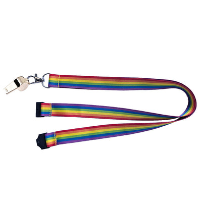 Gay Pride Rainbow Lanyard And Whistle