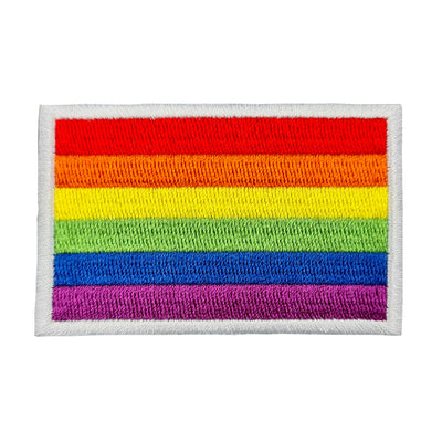 Gay Pride Rainbow Flag Rectangular Embroidered Iron-On Festival Patch