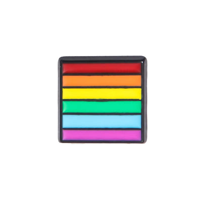 Mini Square Lapel Pin - Rainbow