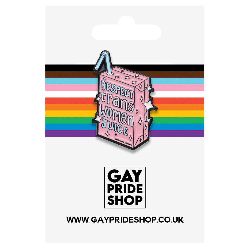 Respect Trans Women (Juice Carton) Metal & Enamel Pin