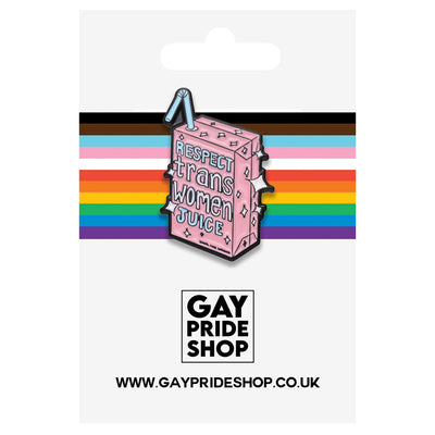 Respect Trans Women (Juice Carton) Metal & Enamel Pin