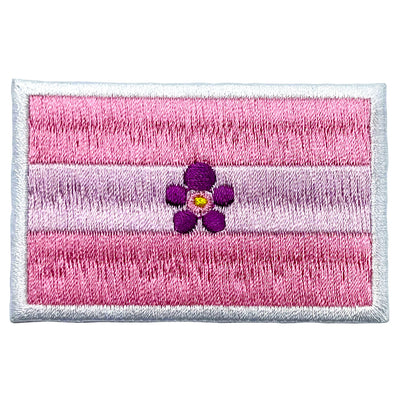 Sapphic Pride Flag Rectangular Embroidered Iron-On Festival Patch