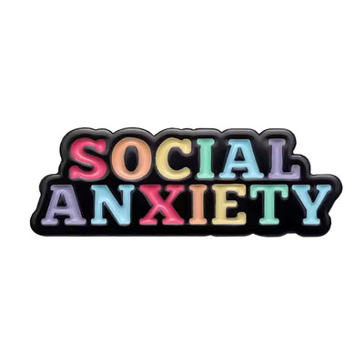 Social Anxiety Enamel Pin Badge