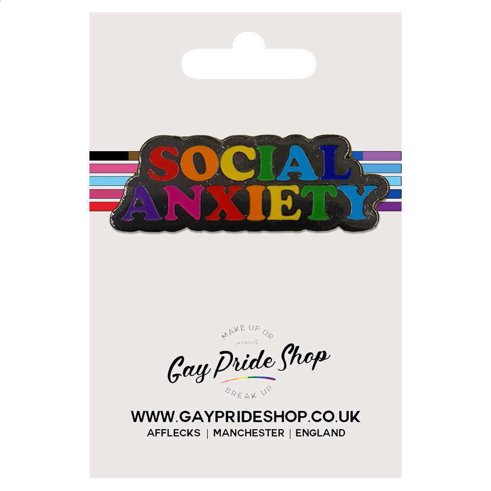 Social Anxiety Enamel Pin Badge