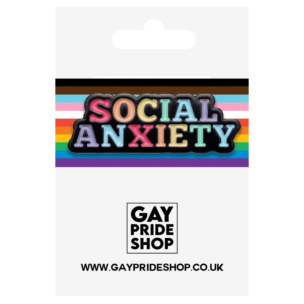 Social Anxiety Enamel Pin Badge