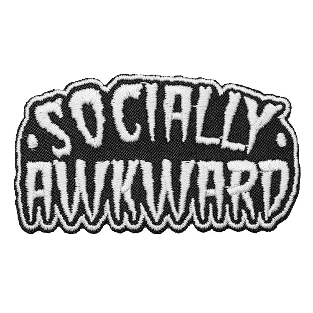Socially Awkward Embroidered Iron-On Patch