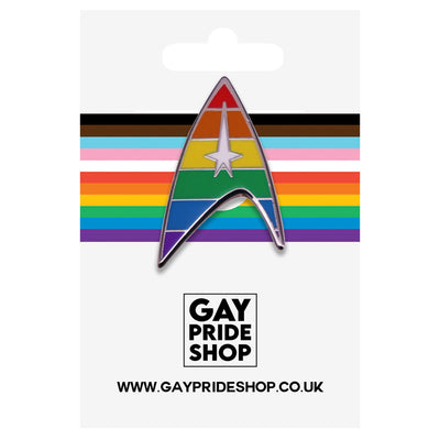 Gay Pride Star Trek Federation Insignia Enamel Pin