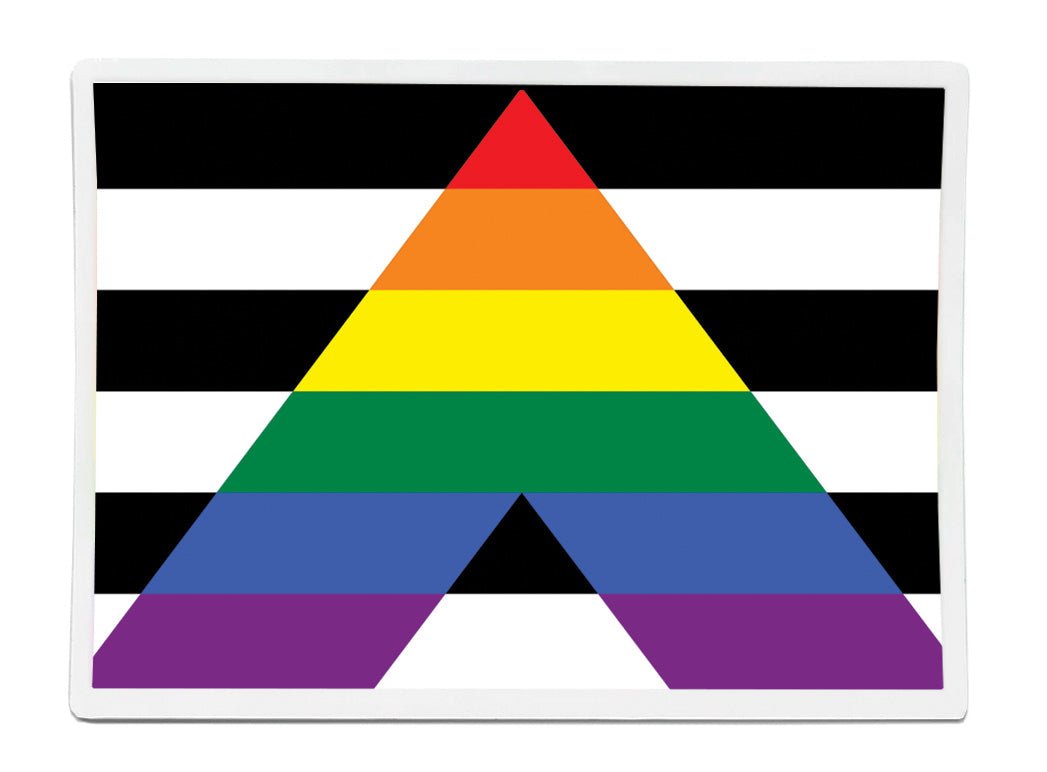 Straight Ally Rectangle Vinyl Waterproof Sticker