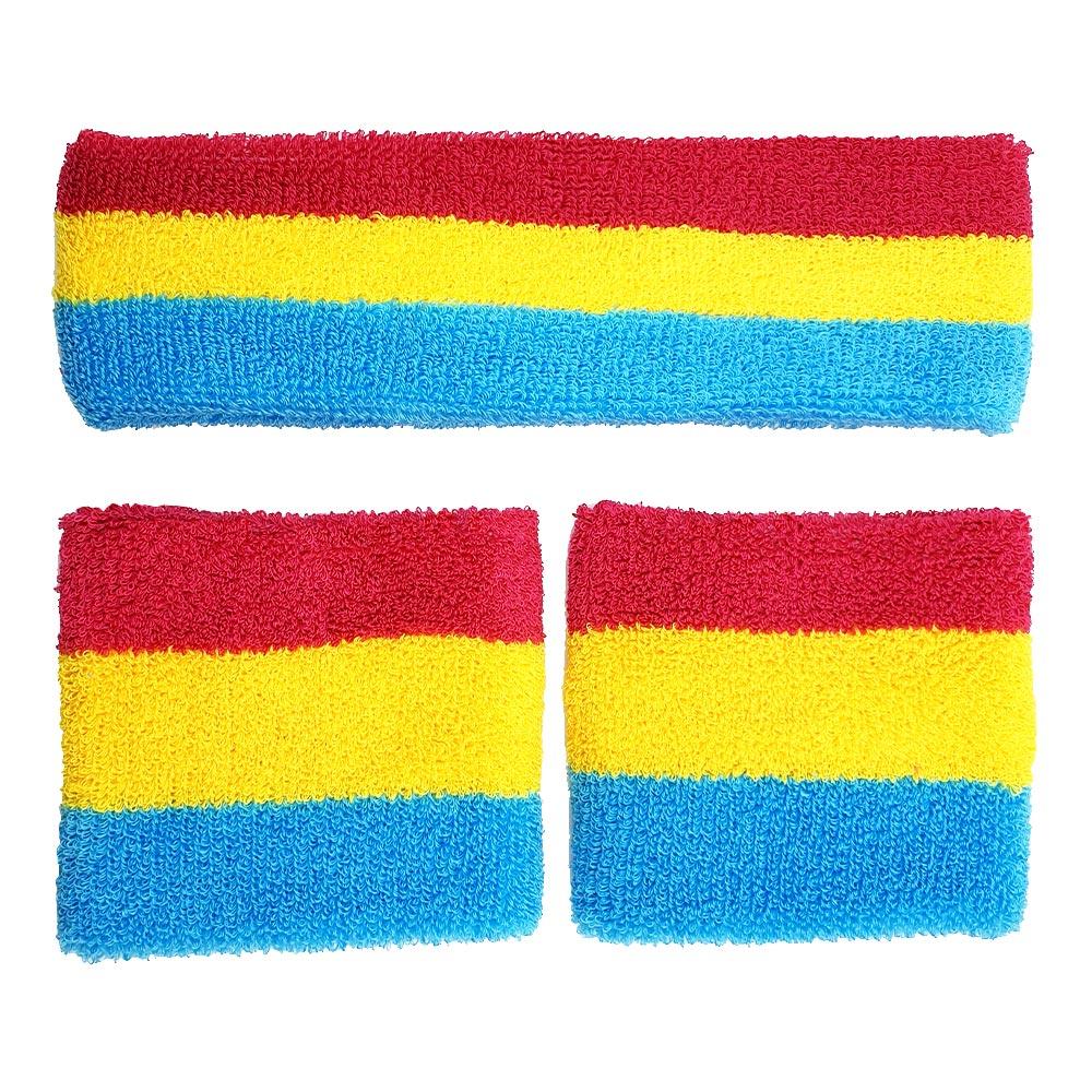 Pansexual Headband & 2 Sweatbands Set