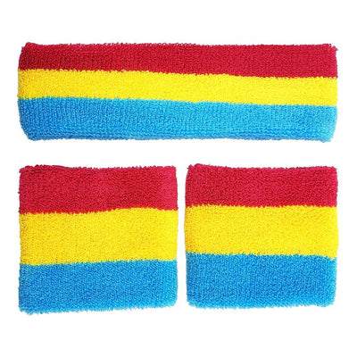 Pansexual Headband & 2 Sweatbands Set