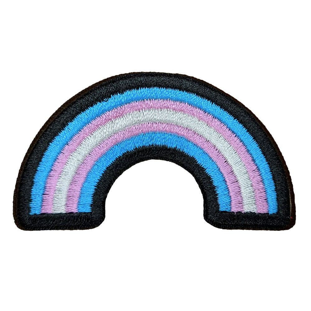 Transgender Rainbow Shaped Embroidered Iron-On Patch