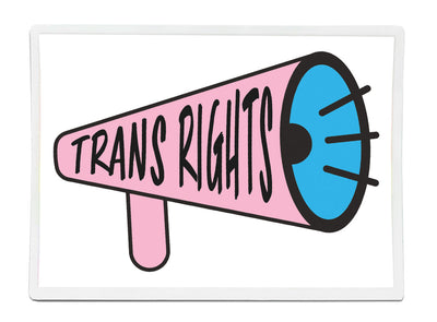 Trans Rights Rectangle Vinyl Waterproof Sticker