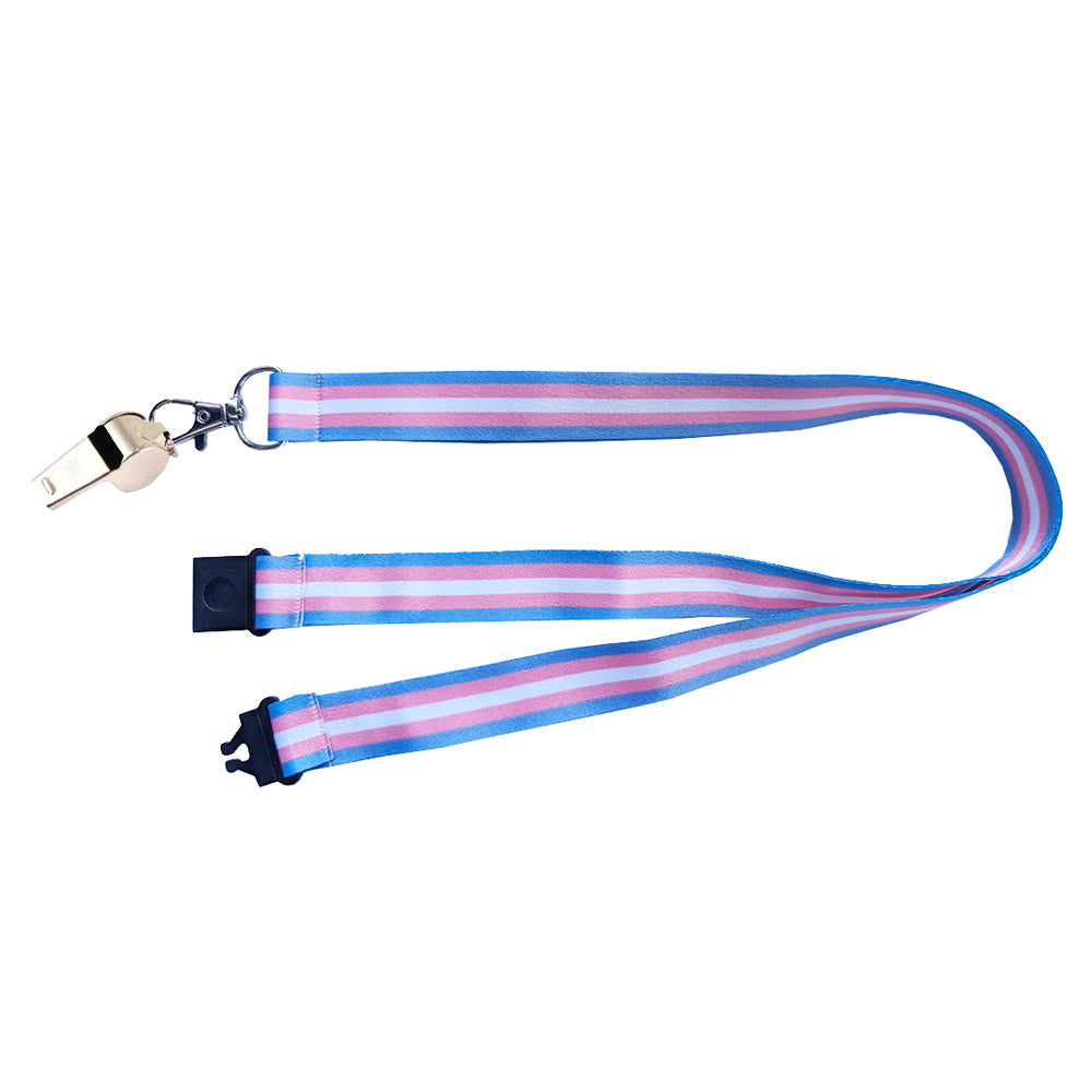 Transgender Flag Lanyard And Whistle