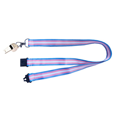 Transgender Flag Lanyard And Whistle