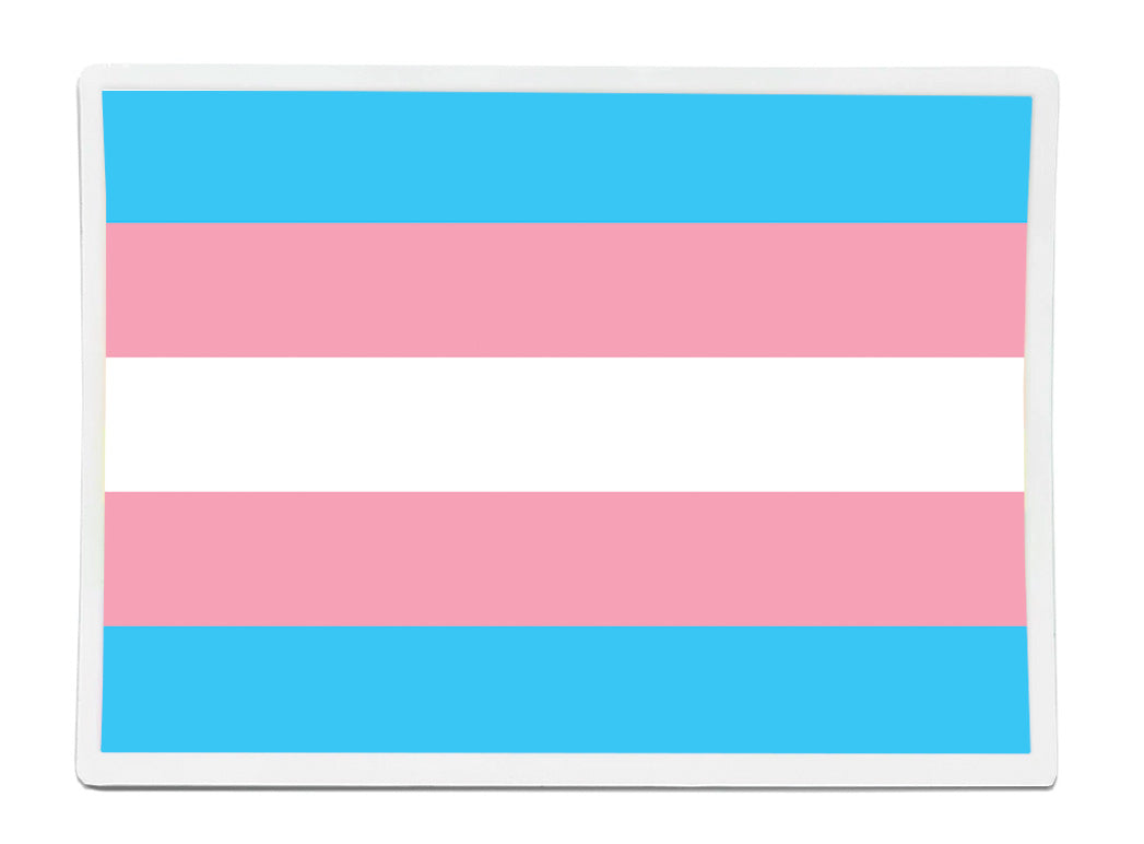 Transgender Flag Rectangle Vinyl Waterproof Sticker