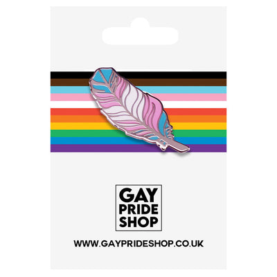 Transgender Feather Enamel Pin