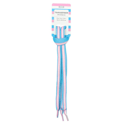 Transgender Pride Flag Colours Shoelaces