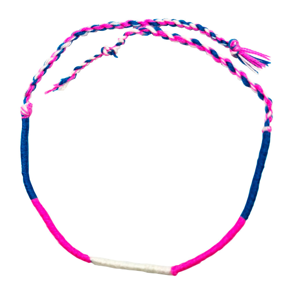 Transgender Flag Colours Round Thread Friendship Bracelet