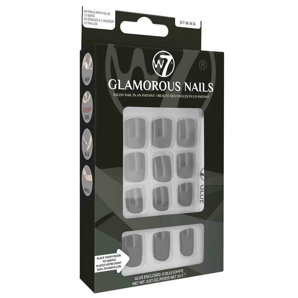 W7 Glamorous Nails - Jet Black