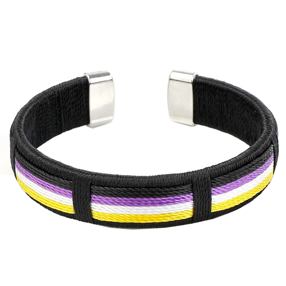 Non Binary Weaved Threads Bracelet (Style 2)