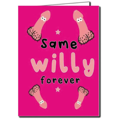 Same Willy Forever - Gay Wedding Card