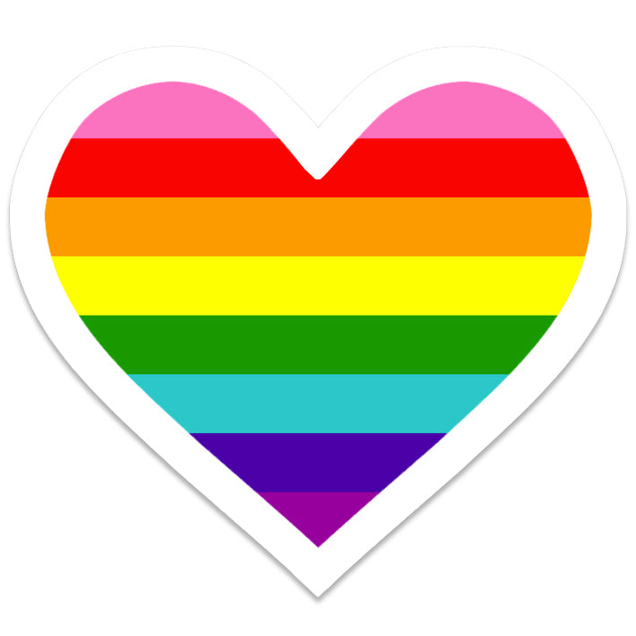 1978 Original Gay Pride Rainbow Heart Vinyl Waterproof Sticker