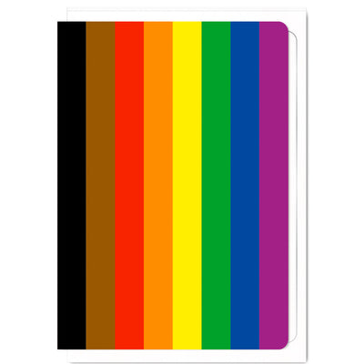 8 Colour POC (People Of Colour) Pride Flag  - Greetings Card