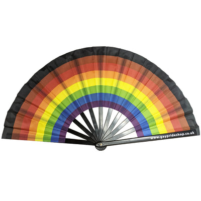 8 Colour Rainbow Flag (Black & Brown Stripes) – www.