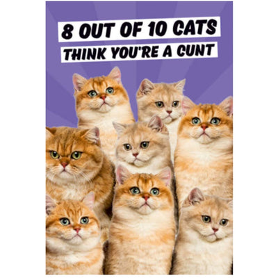 8 Out Of 10 Cats Think You're A C*nt Fridge Magnet