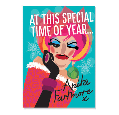 Life's A Drag - Anita Fartmore At Christmas Card