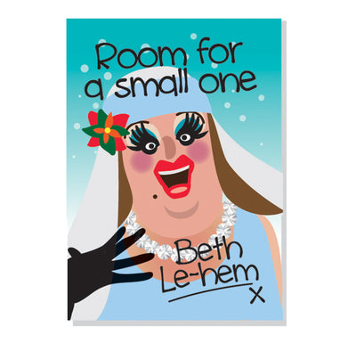 Life's A Drag - Room For A Small One Beth Le-hem Christmas Card