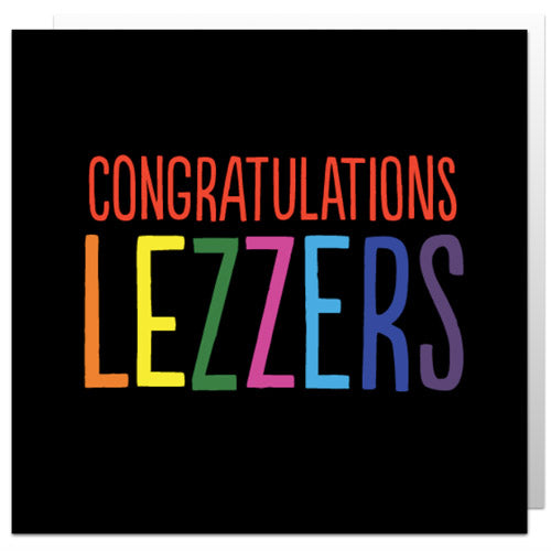 Congratulations Lezzers - Lesbian Wedding Card