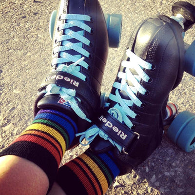 Pride Socks - Brave Rainbow Athletic Socks Black